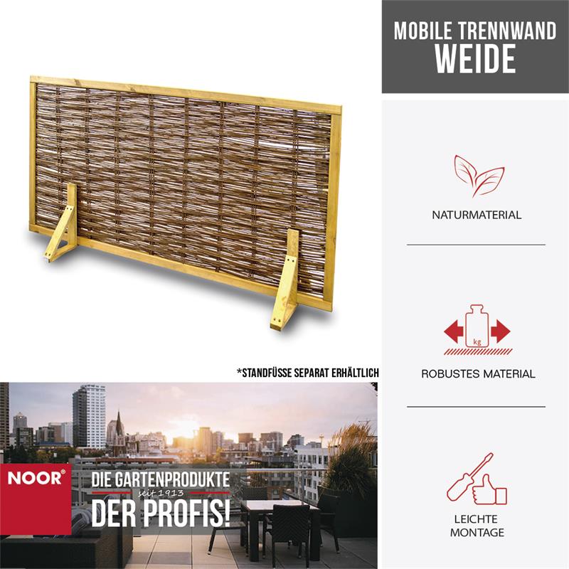 Mobile Trennwand Weide 90 x 120 cm
