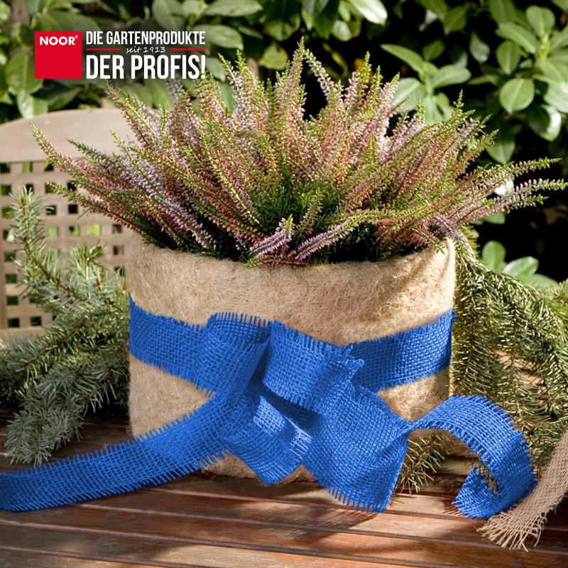 Jute Dekoband Wickelstreifen JutebandFarbe: blau / ca. Größe: 6 x 300 cm