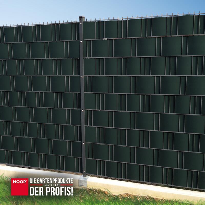 Sichtschutzstreifen PP Zaunblende PRO 0,19x35 mFarbe: grün (RAL 6005)