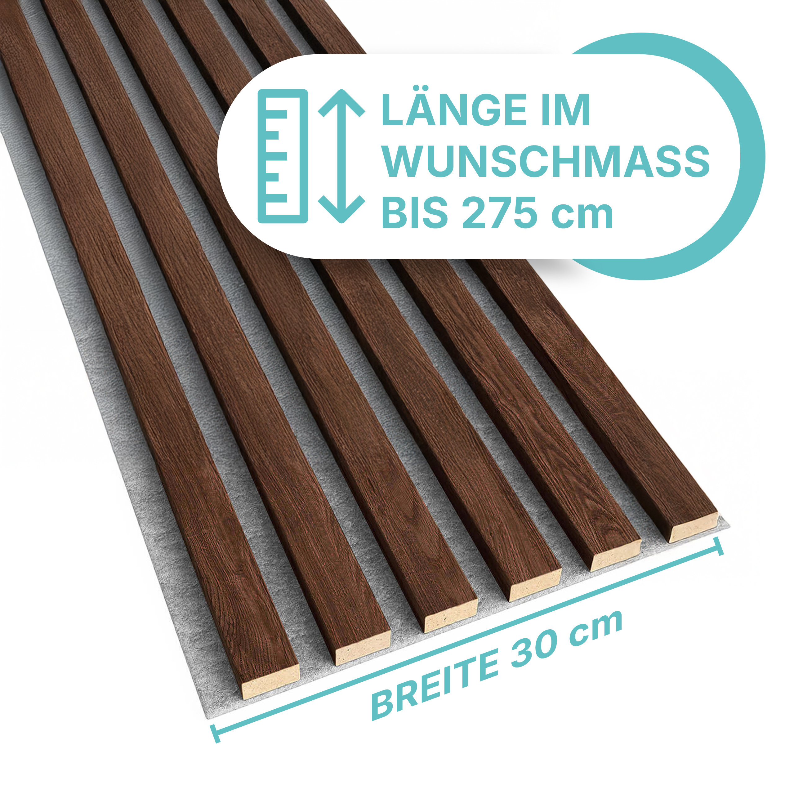 Akustikpaneel in Walnuss