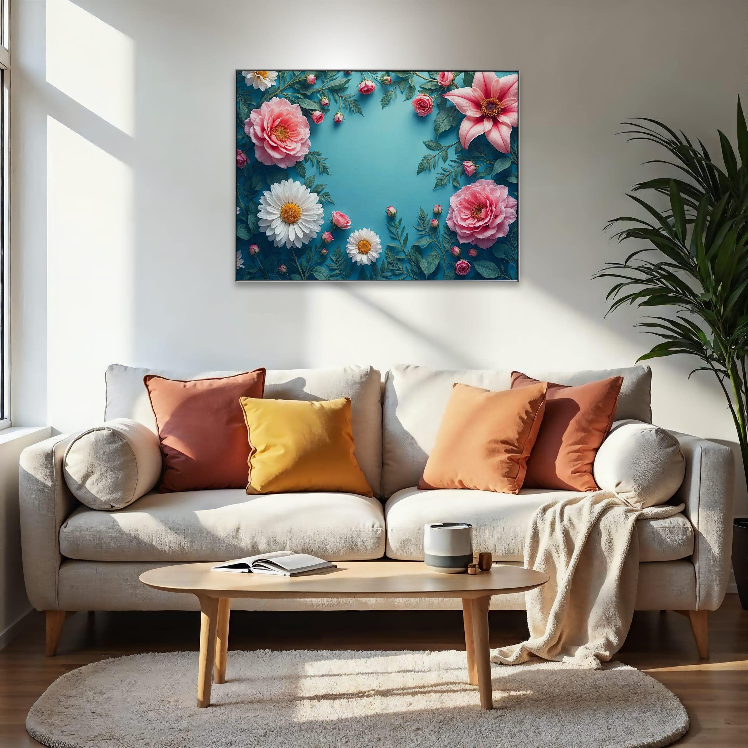 Wandbild Vintage Blumenillustration