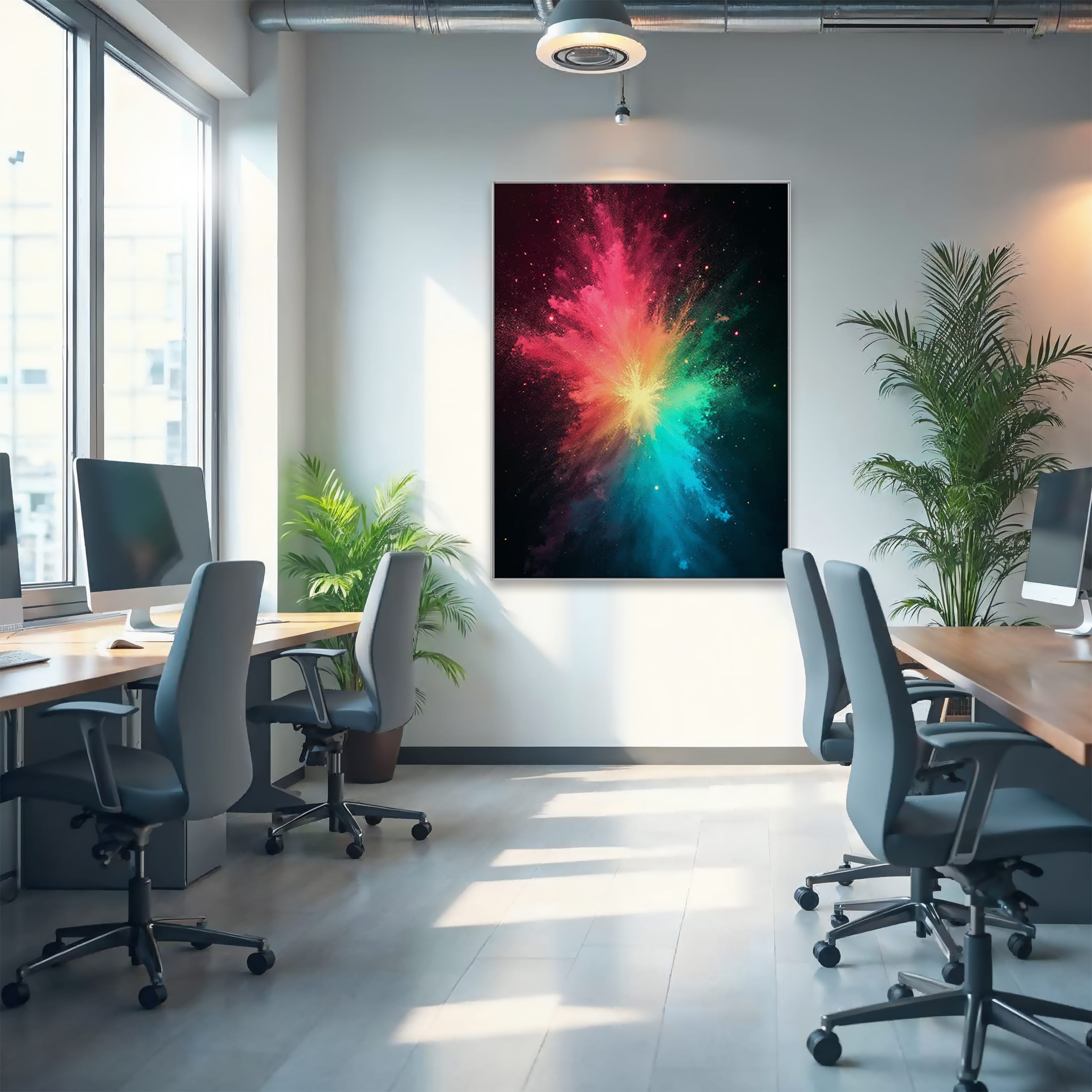 Wandbild Motiv Farbchaos