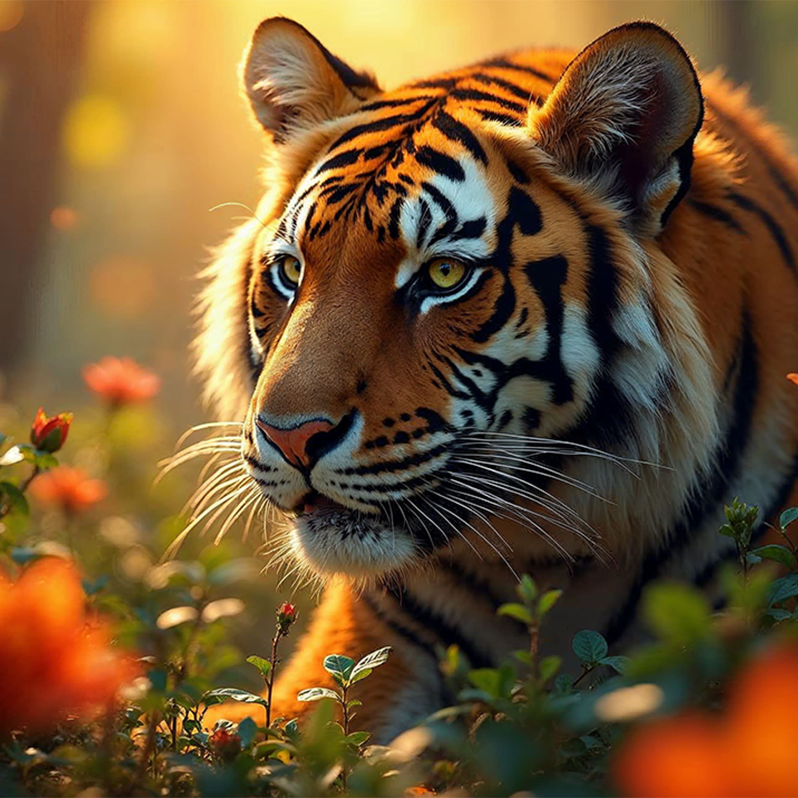 Wandbild Augen des Dschungeltigers-motiv