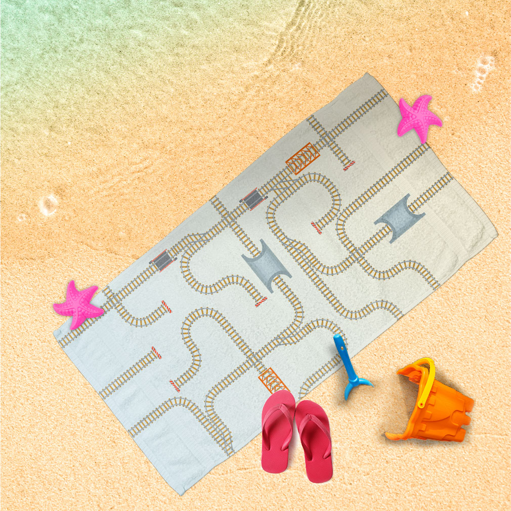 Spielhandtuch Gleise