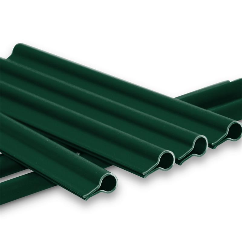 15 Premium Klemmschienen für SichtschutzstreifenFarbe: grün ~RAL6005