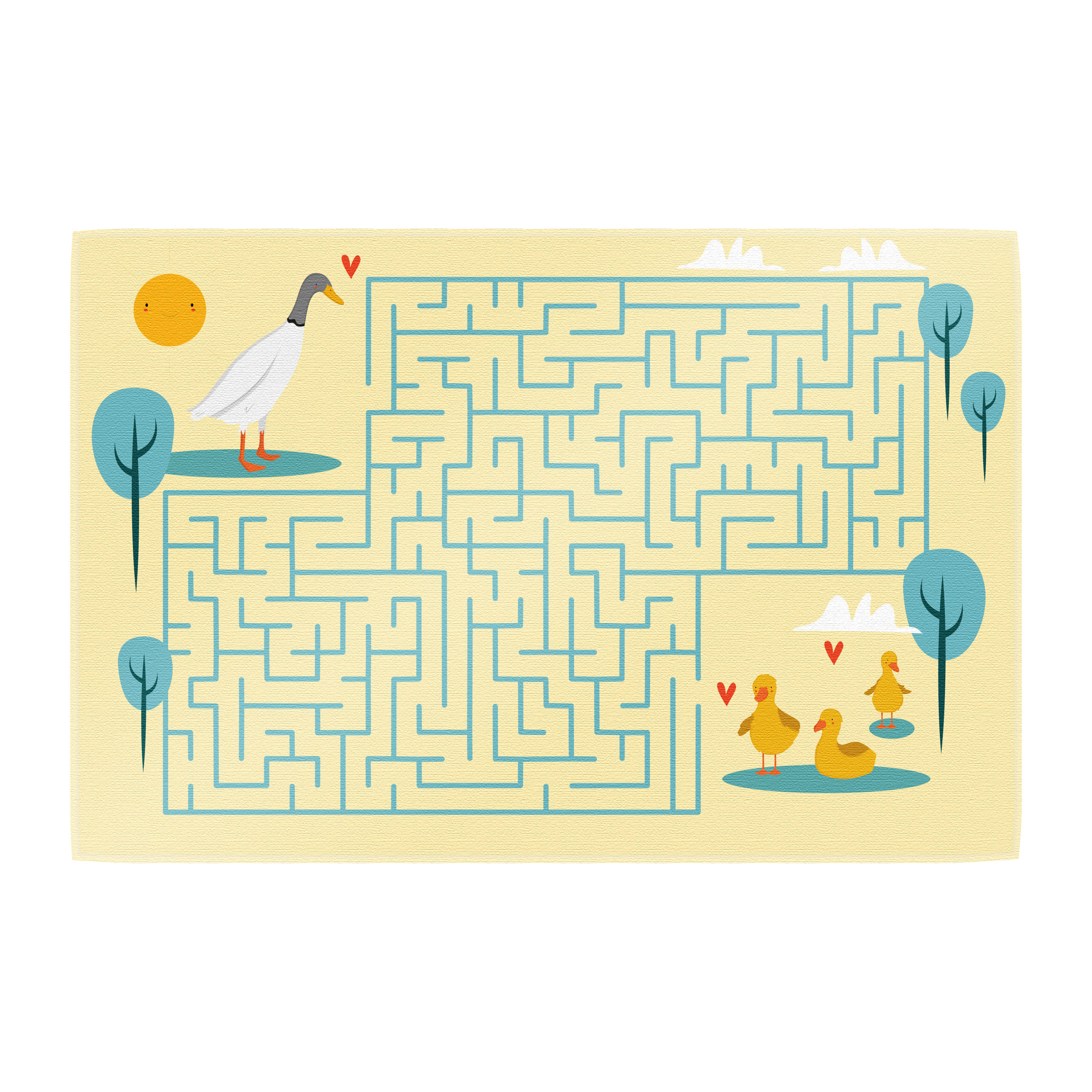 Spielteppich Labyrinth Enten