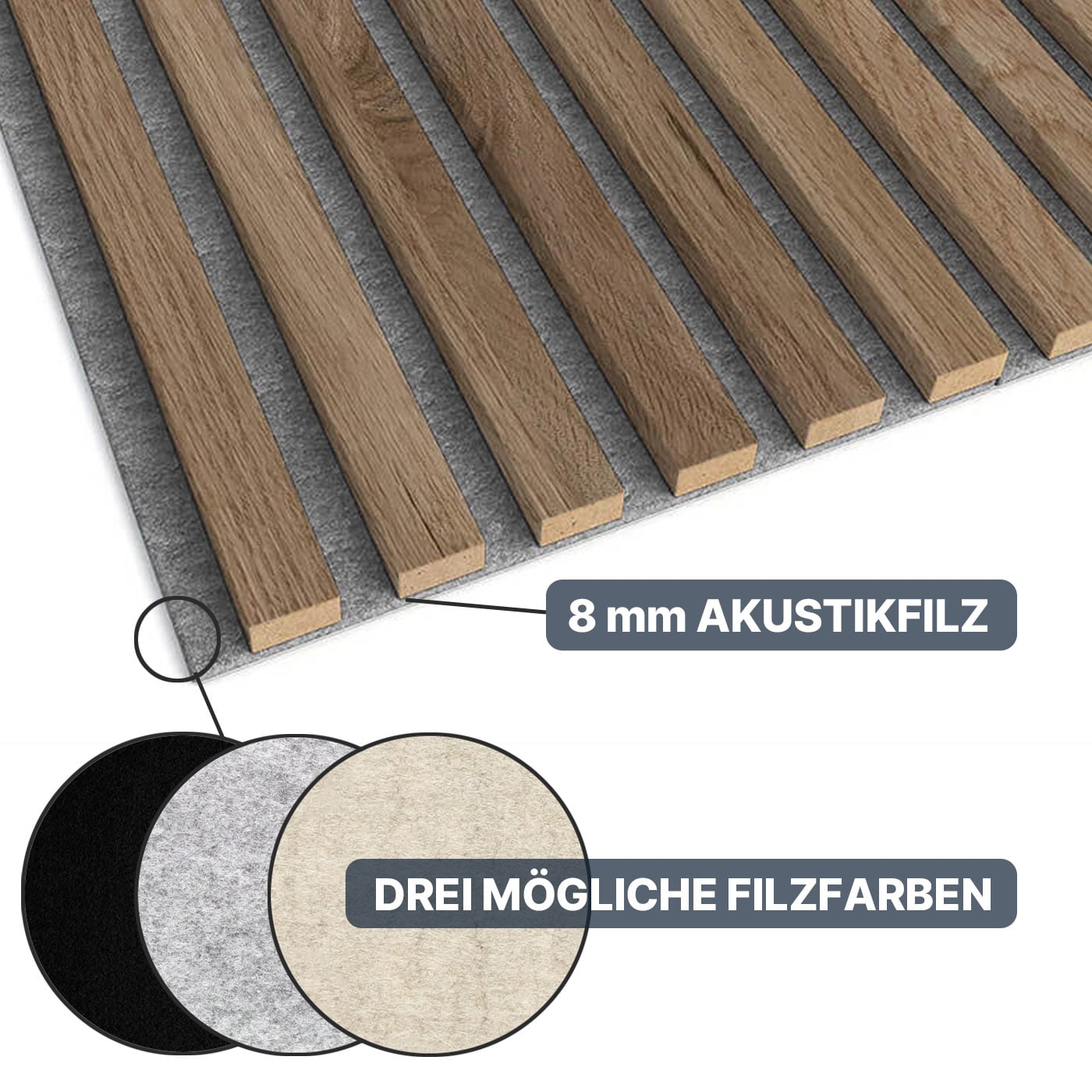 Akustikpaneele Eiche Dunkel