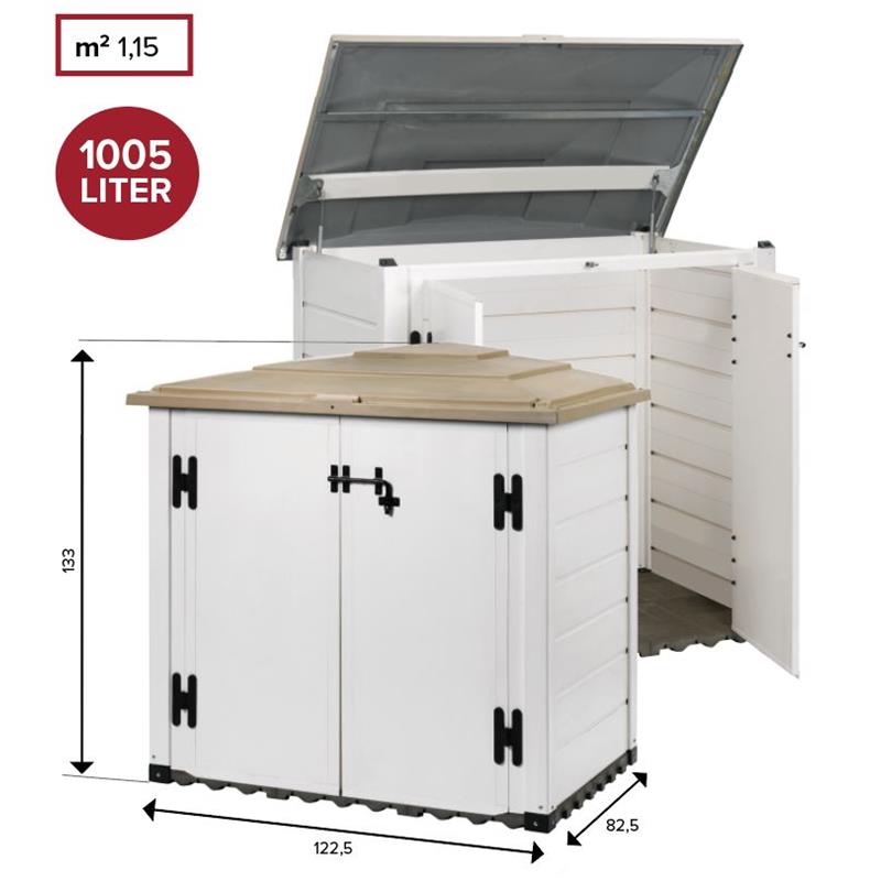 Mülltonnenbox EVO 100 131x88x133cm V50.08.004