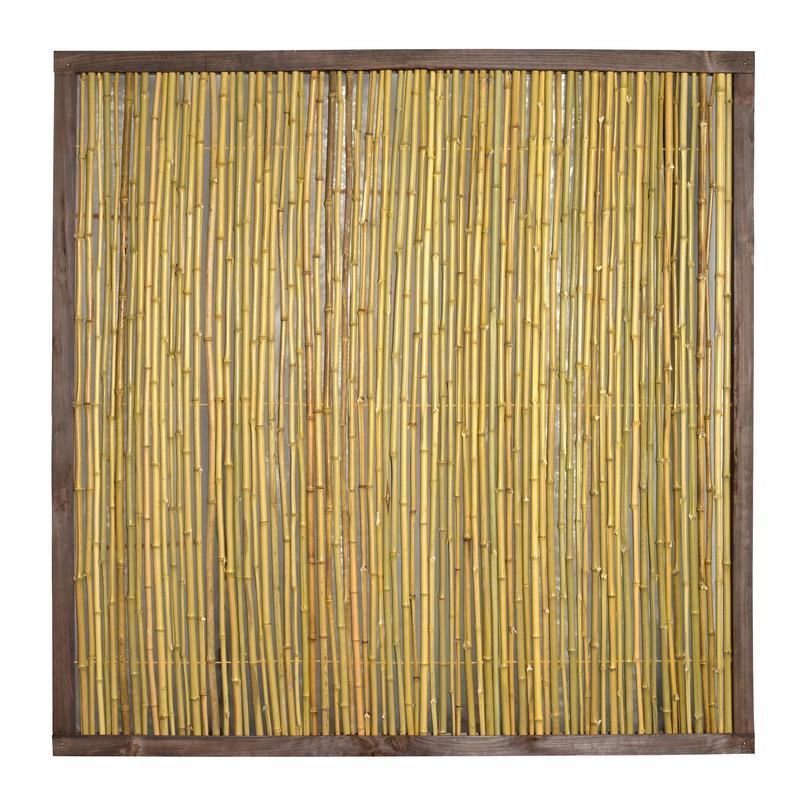 Bambuszaun Bangkok mit Holzrahmen Bambus Zaunca.Größe (HxB): 120 x 120 cm