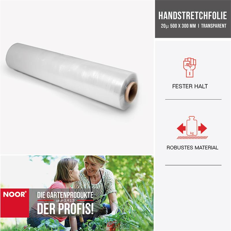 Handstretchfolie 20 µ 500mm x 300m transparent