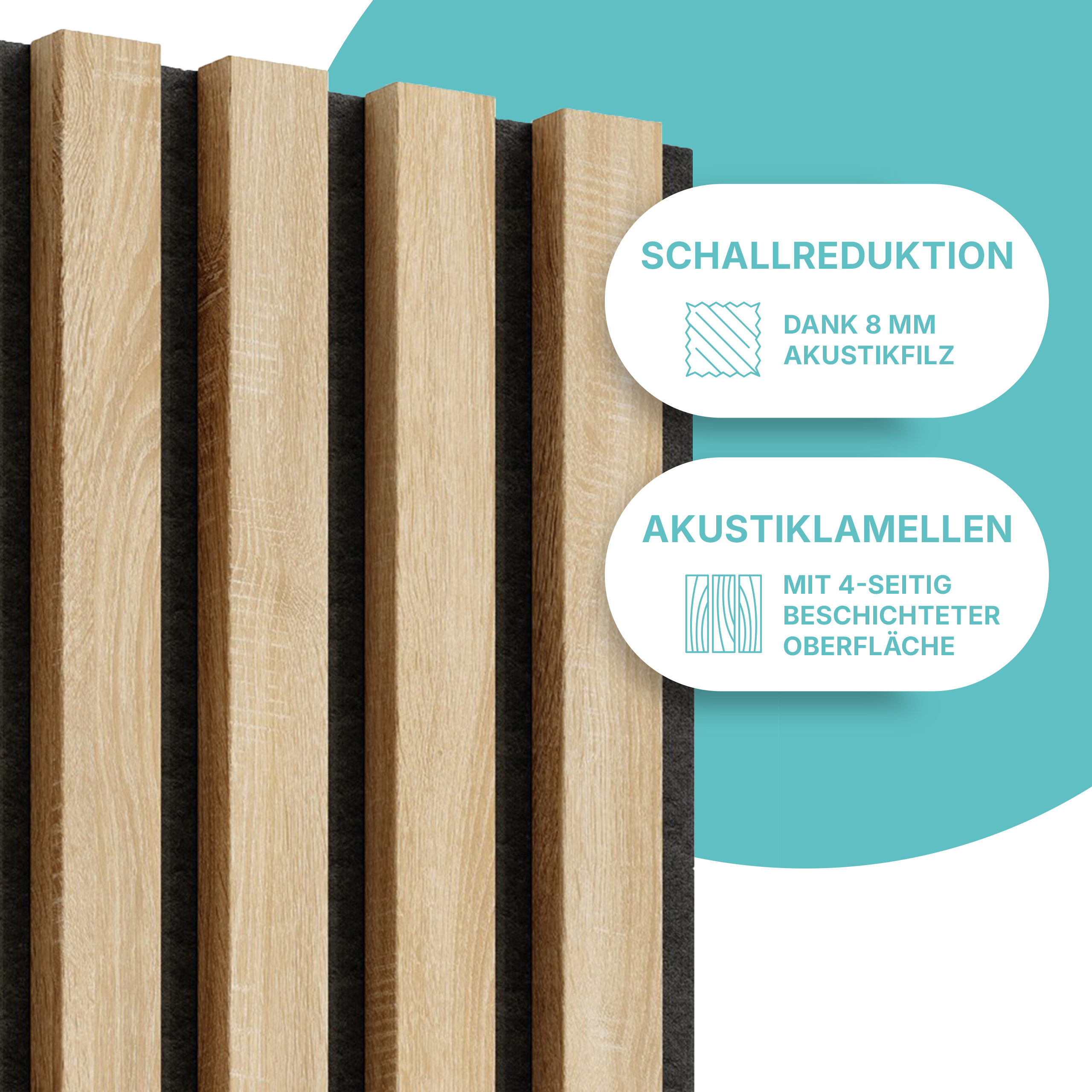 Akustikpaneel in Eiche Sonoma