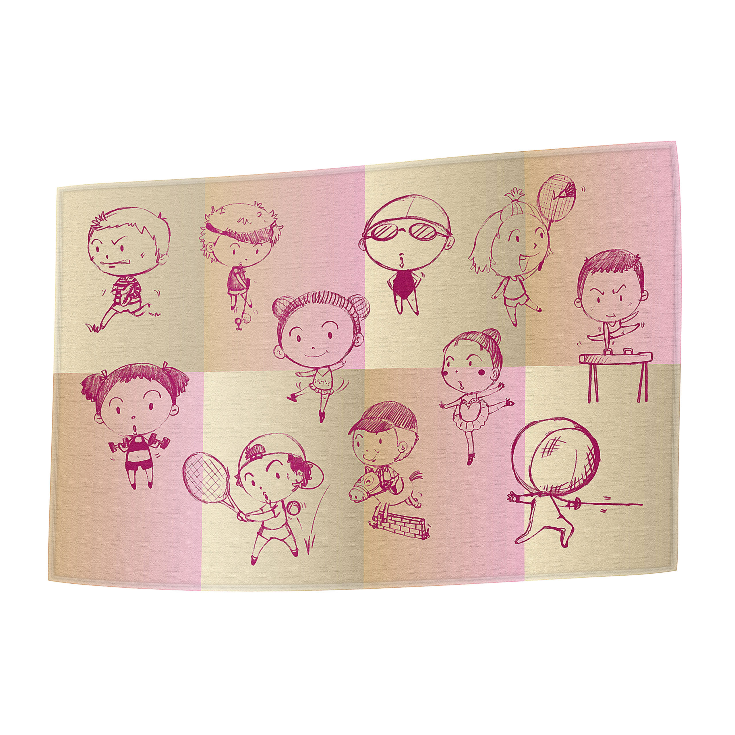Spielhandtuch Sportarten rosa