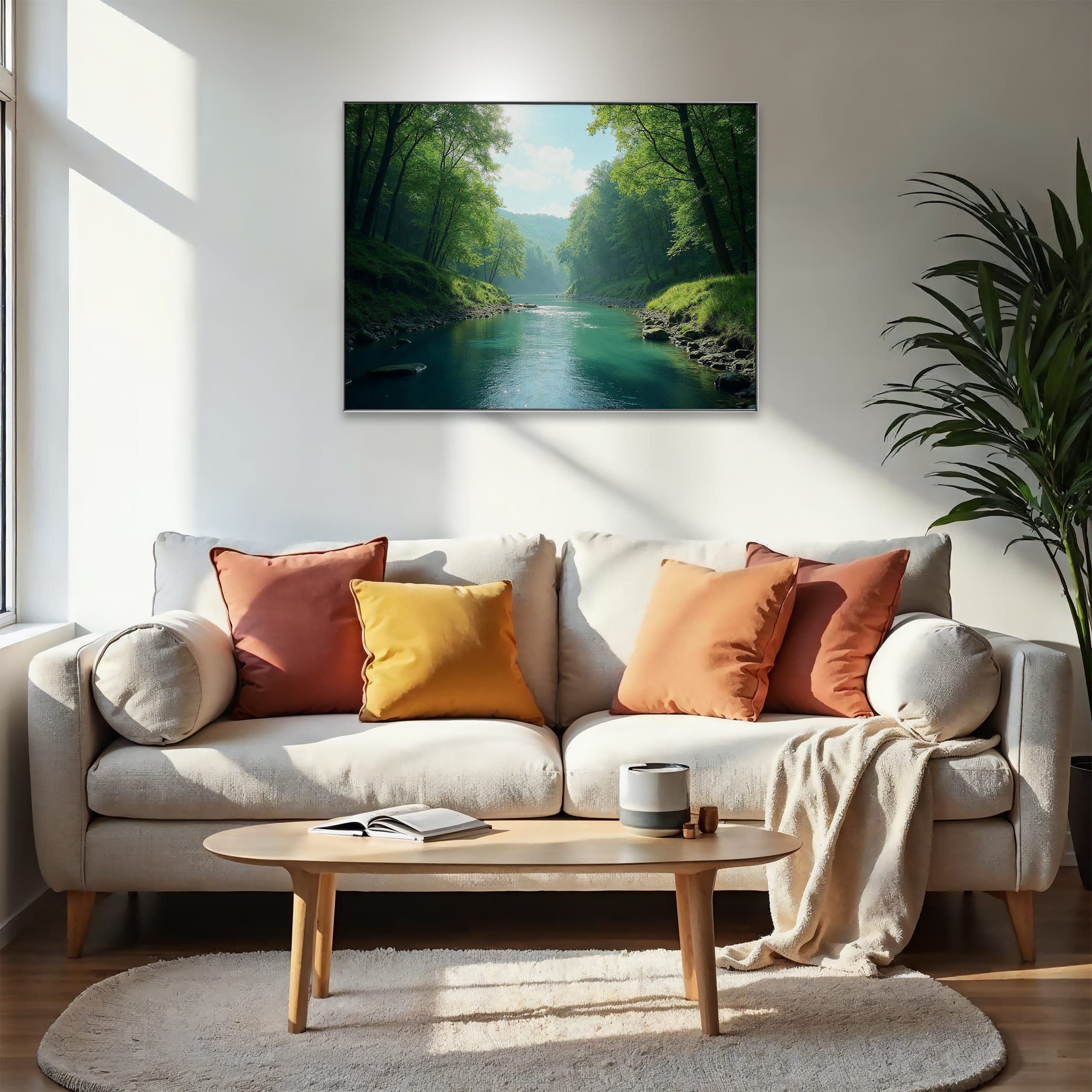 Wandbild Gruenes Flusstal