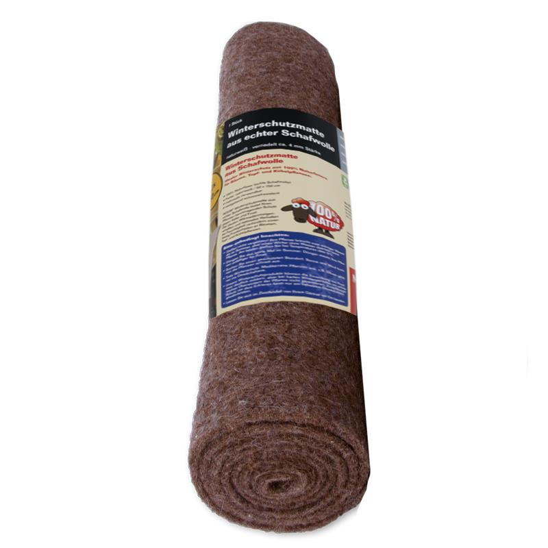 Schafwoll Filzmatte Unkraut & WinterschutzFarbe: grau/braun / ca. Größe: 100 x 200 cm