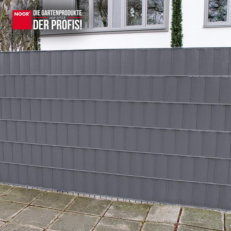Sichtschutzstreifen PVC Zaunblende 0,19x35 m BasicFarbe: steingrau (RAL 7030)