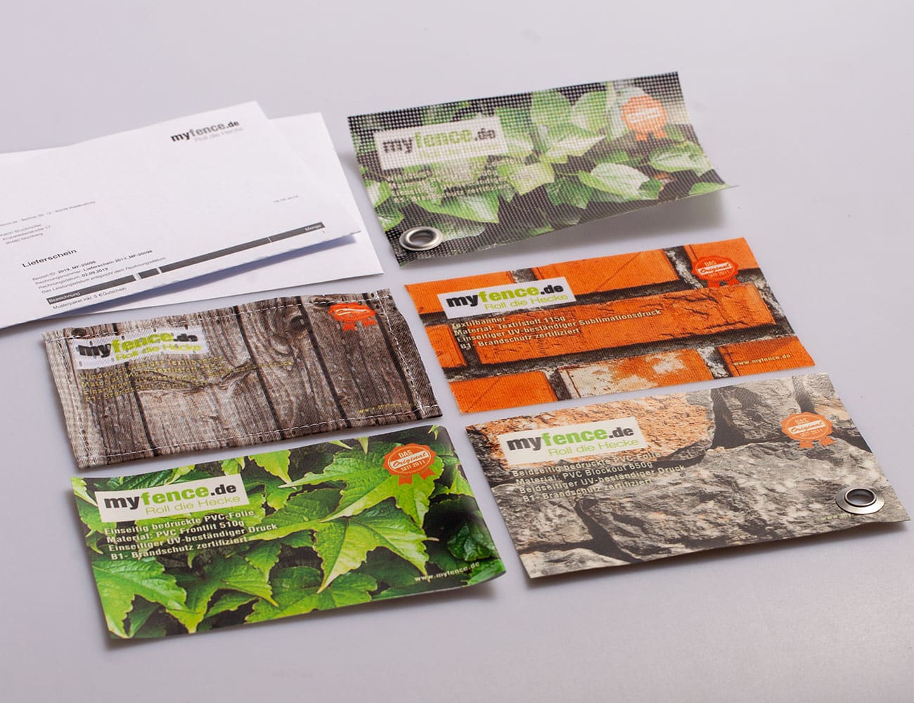 Materialmuster-Set inkl. 5 € Gutschein Materialmuster-Set inkl. 5 € Gutschein