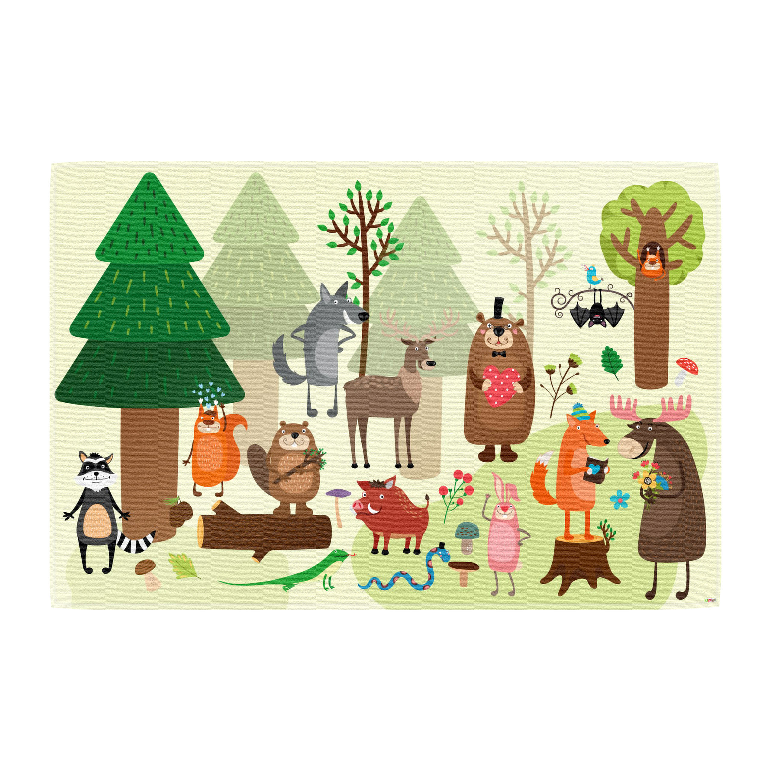 Spielteppich Wald Tiere