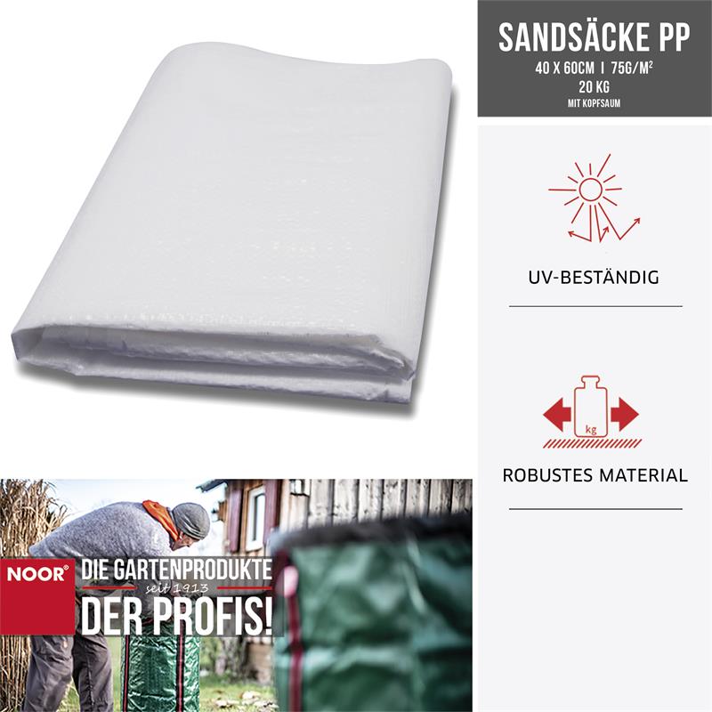 10x Sandsäcke PP 40x60 cm 75g/m² SB-PACK