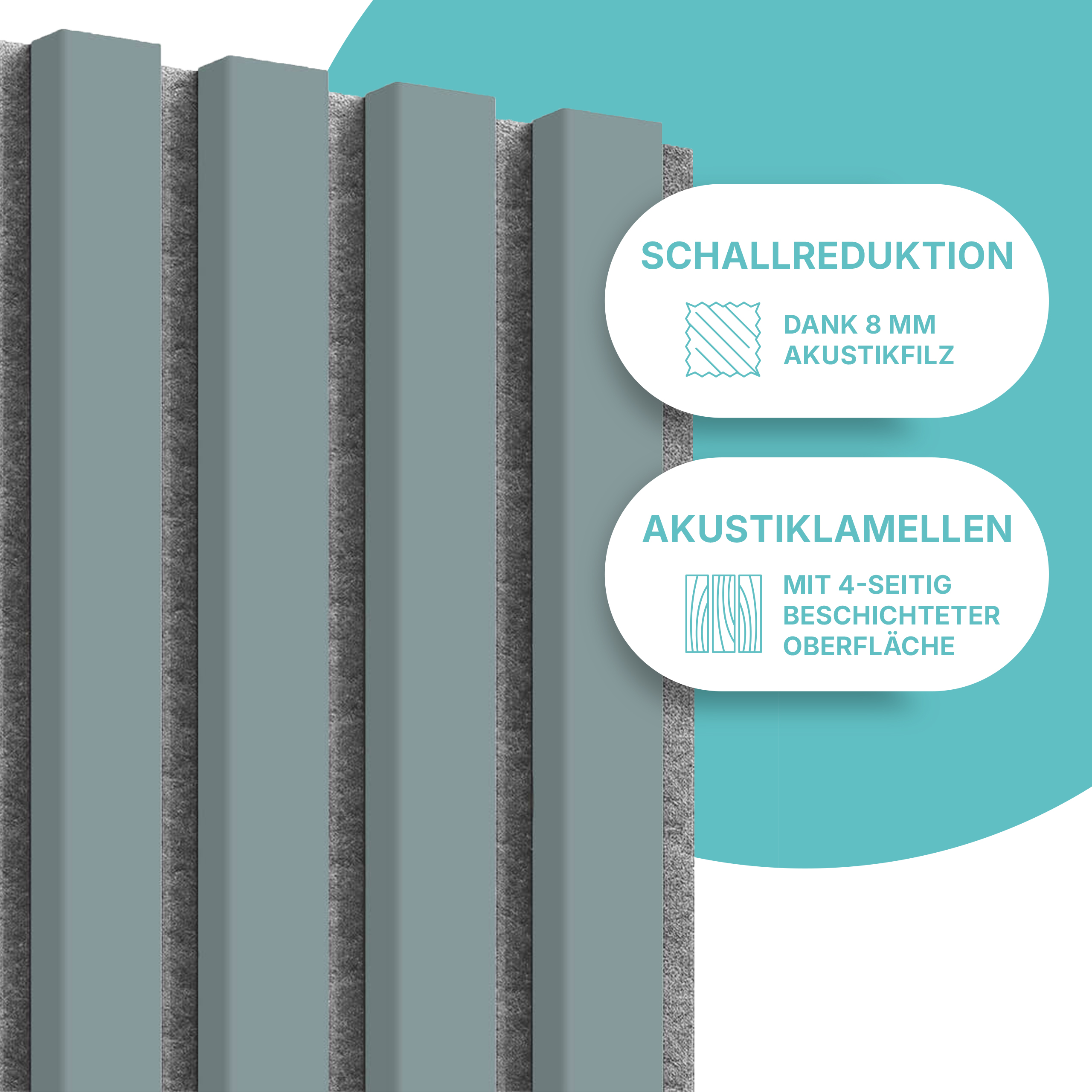 Akustikpaneel in Skandinavisch Grau