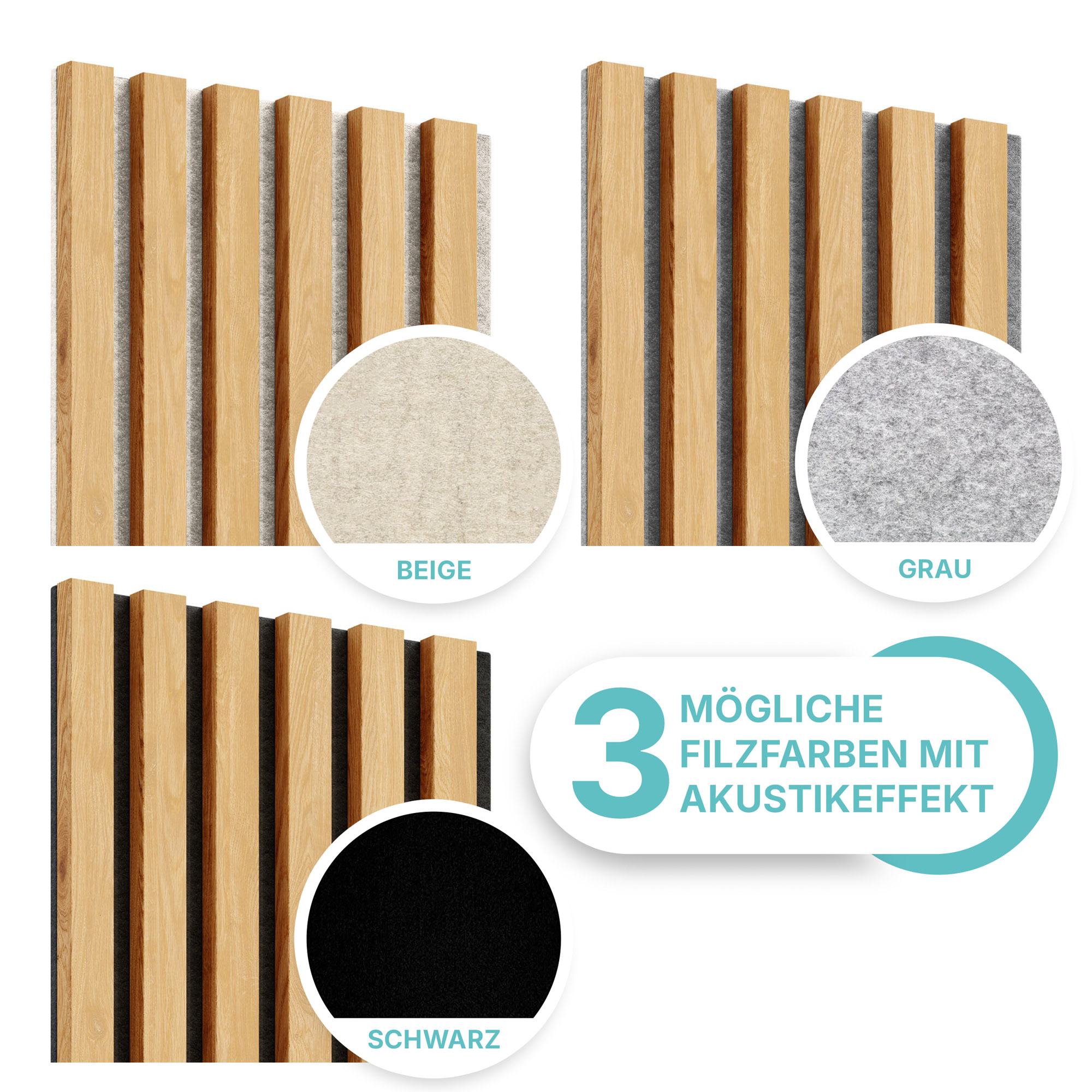 Akustikpaneel in Eiche Natur