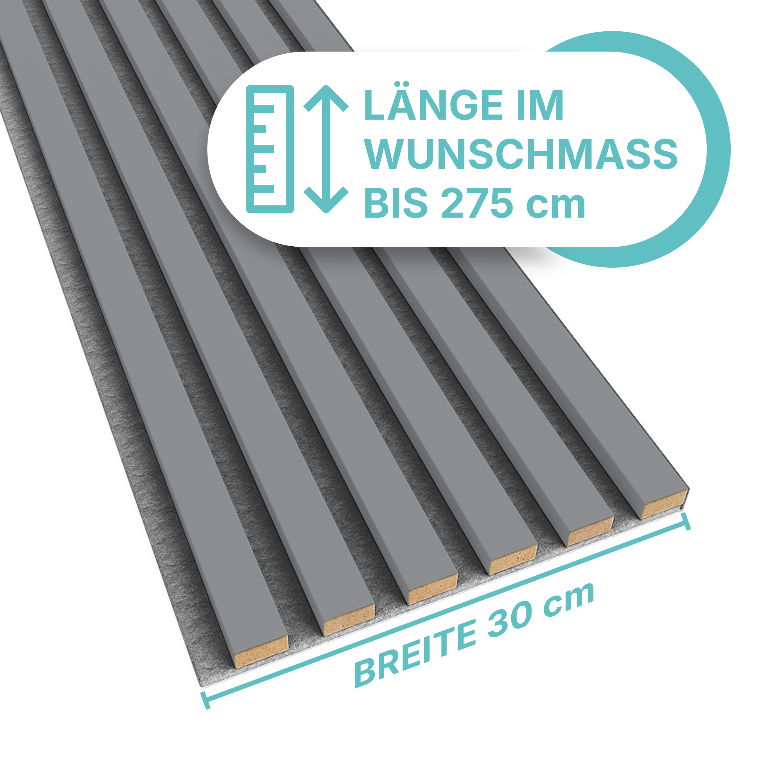 Akustikpaneel in Grau