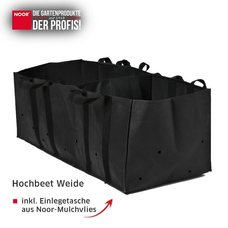 Hochbeet aus Weide 100x40x40cm inkl. Pflanztasche