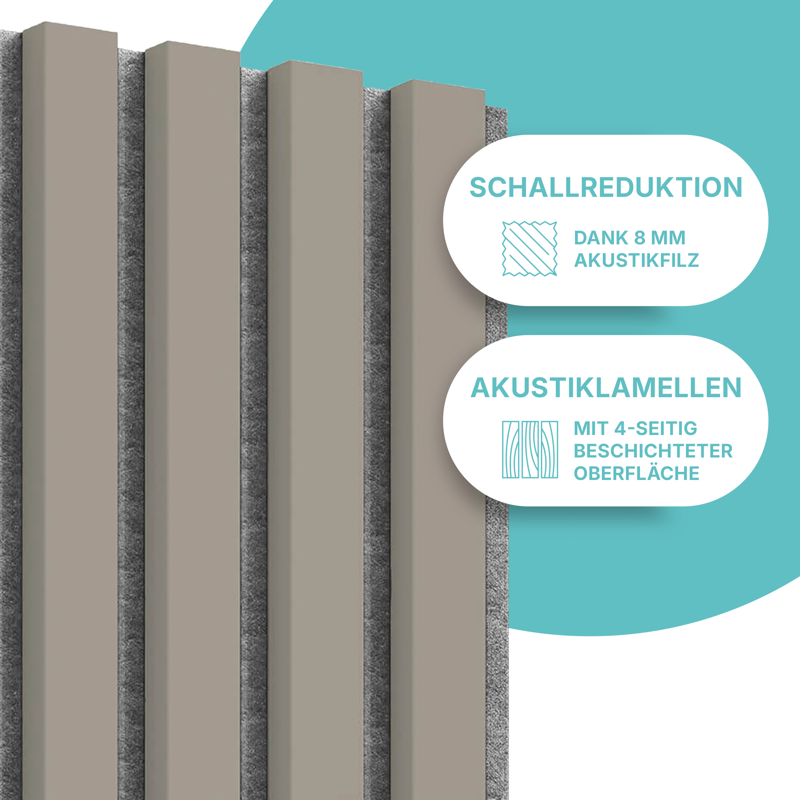 Akustikpaneel in Kaschmir