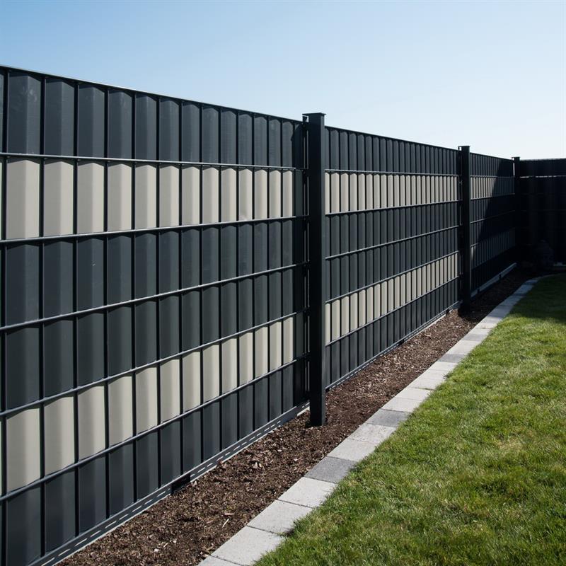 Sichtschutzstreifen PVC Zaunblende 0,19x35 m BasicFarbe: steingrau (RAL 7030)