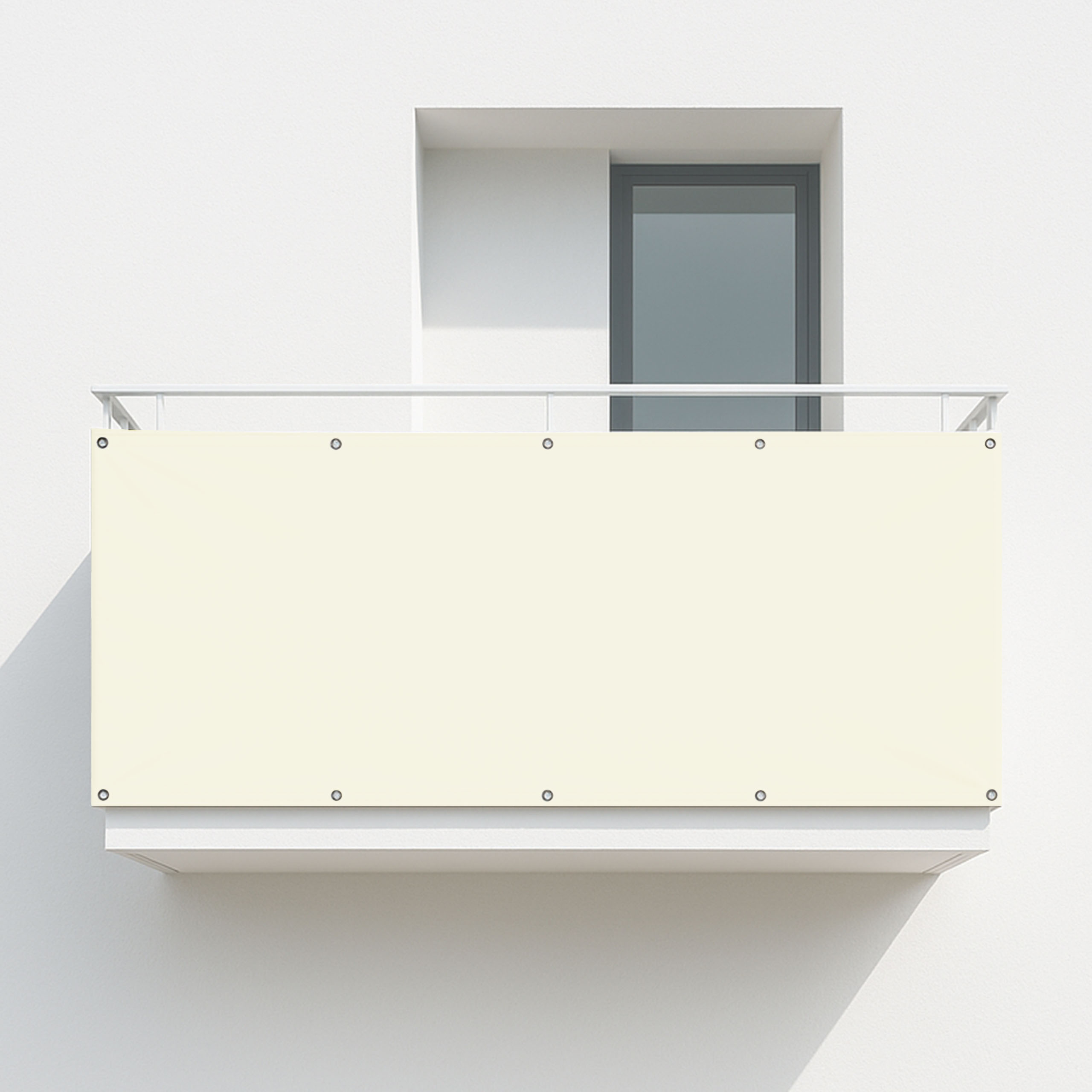 Balkonsichtschutz Cremeweiß (RAL® 9001)