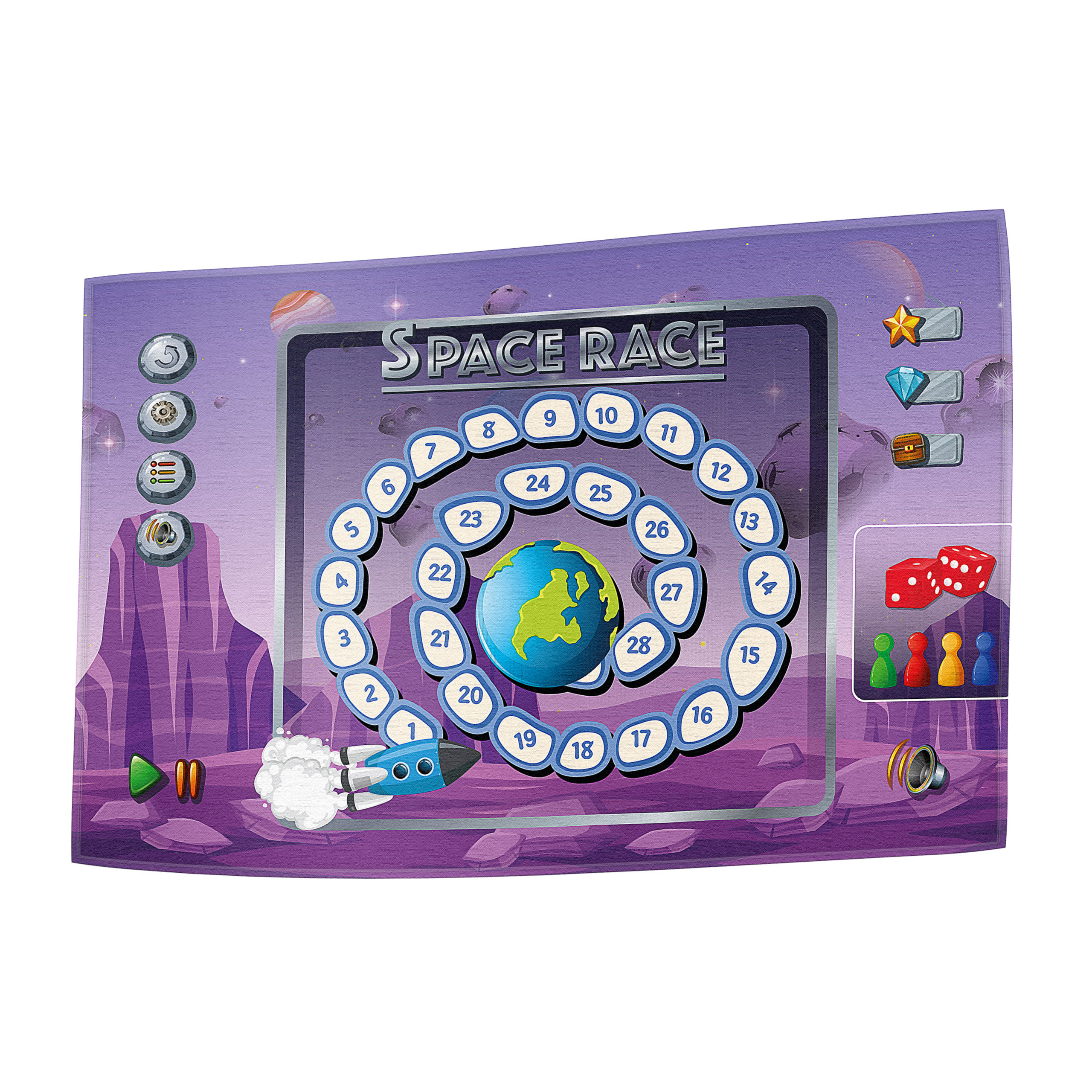 Spielhandtuch Weltall-Spiel Zahlen