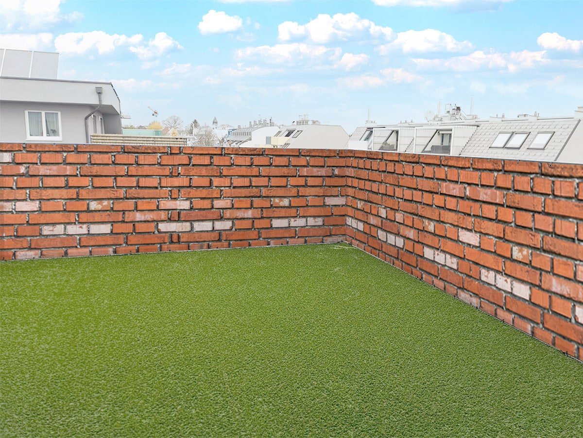 Sichtschutz Ziegelsteinmauer