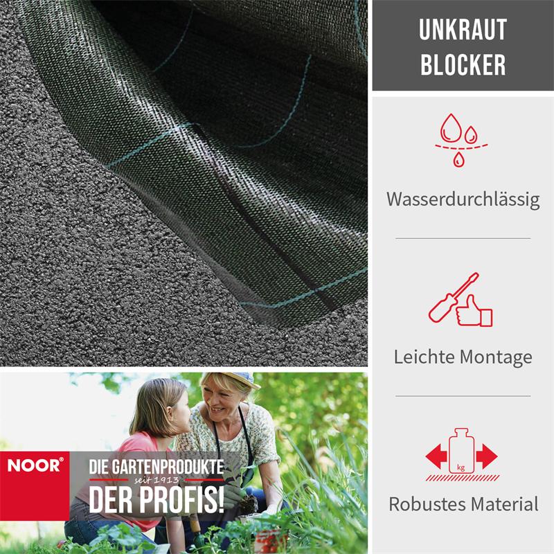 Unkrautblocker Profirolle Schwarz 100% PP