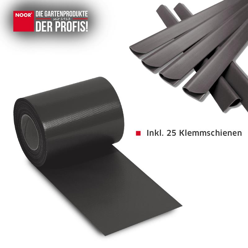 Sichtschutzstreifen PVC Zaunblende 0,19x35 m BasicFarbe: anthrazitgrau (RAL 7016)