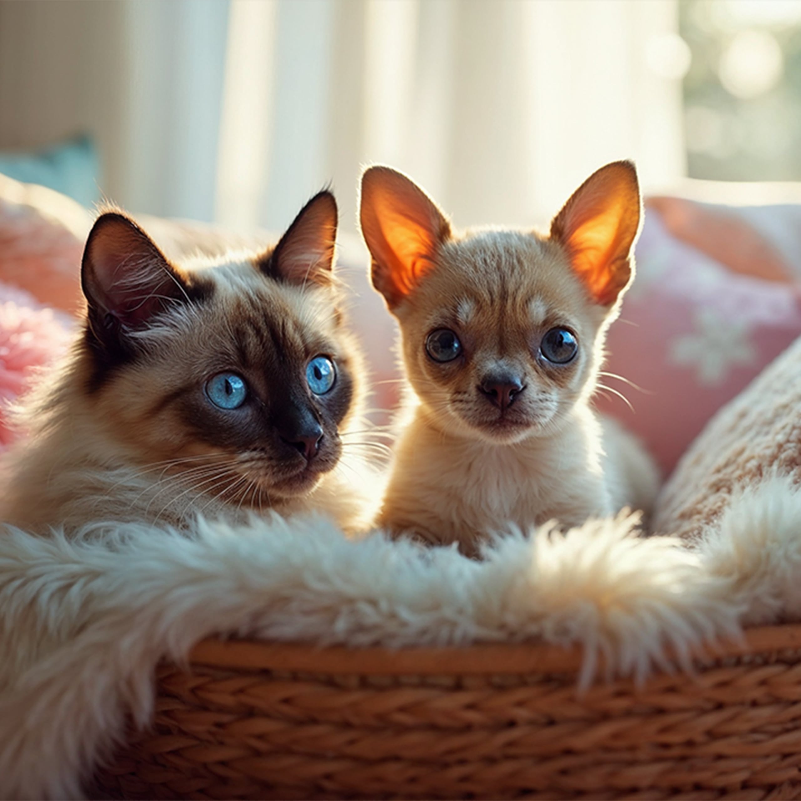 Wandbild Hund und Katze beste Freunde-motiv