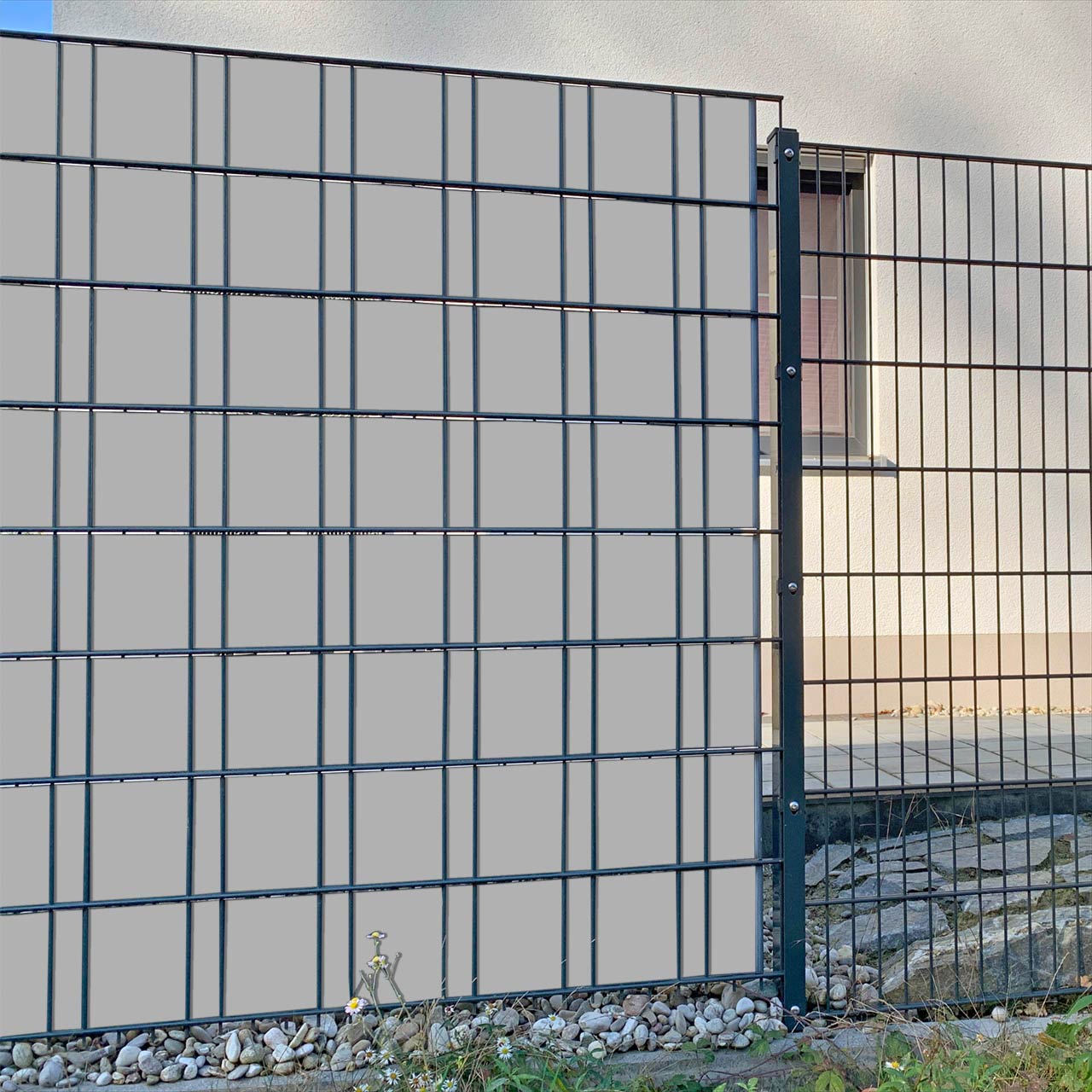 Weißaluminium Sichtschutz&shy;streifen