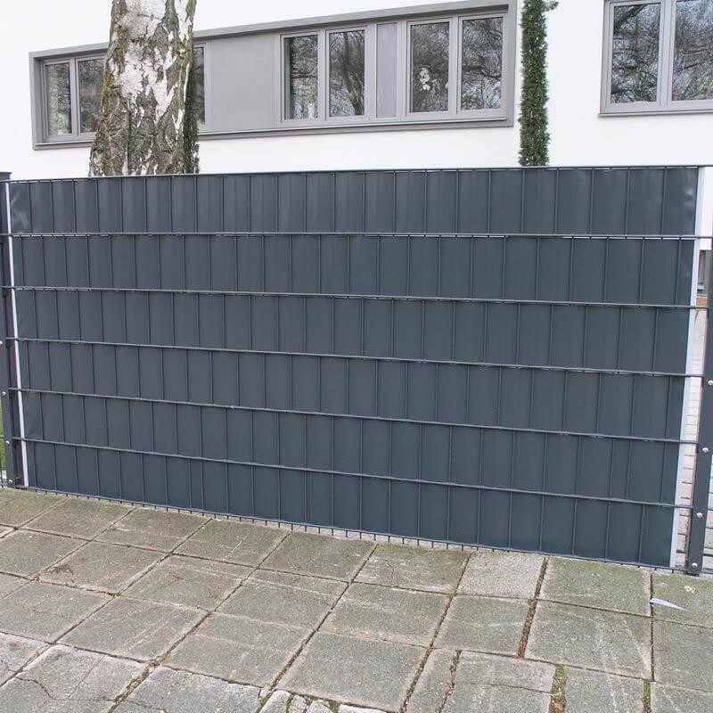 2.Wahl Sichtschutzstreifen PVC Zaunblende 0,19x35mFarbe: anthrazitgrau (RAL 7016)