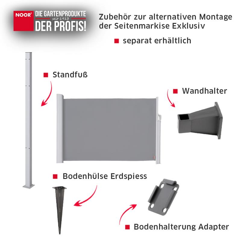Bodenhülse Erdspiess Seitenmarkise Exklusiv