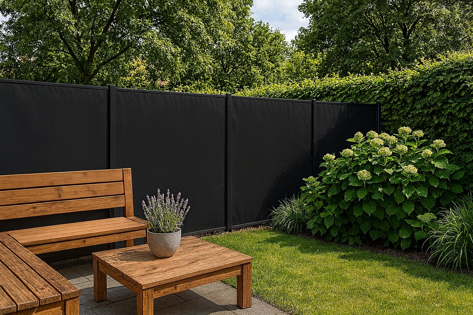 Sichtschutz Schwarz Garten