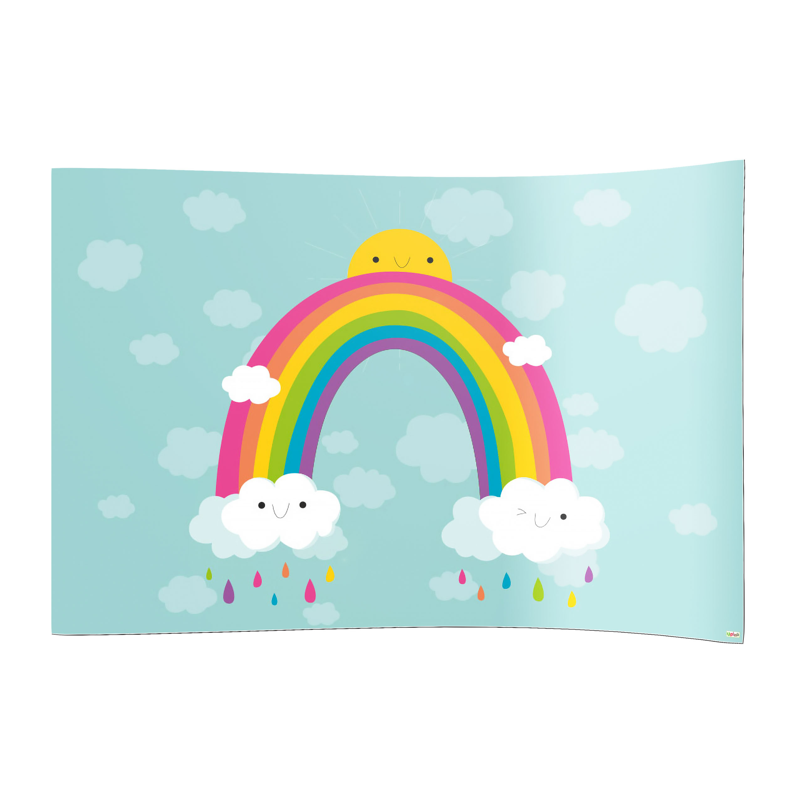 PVC-Spielboden Regenbogen Sonne Wolken