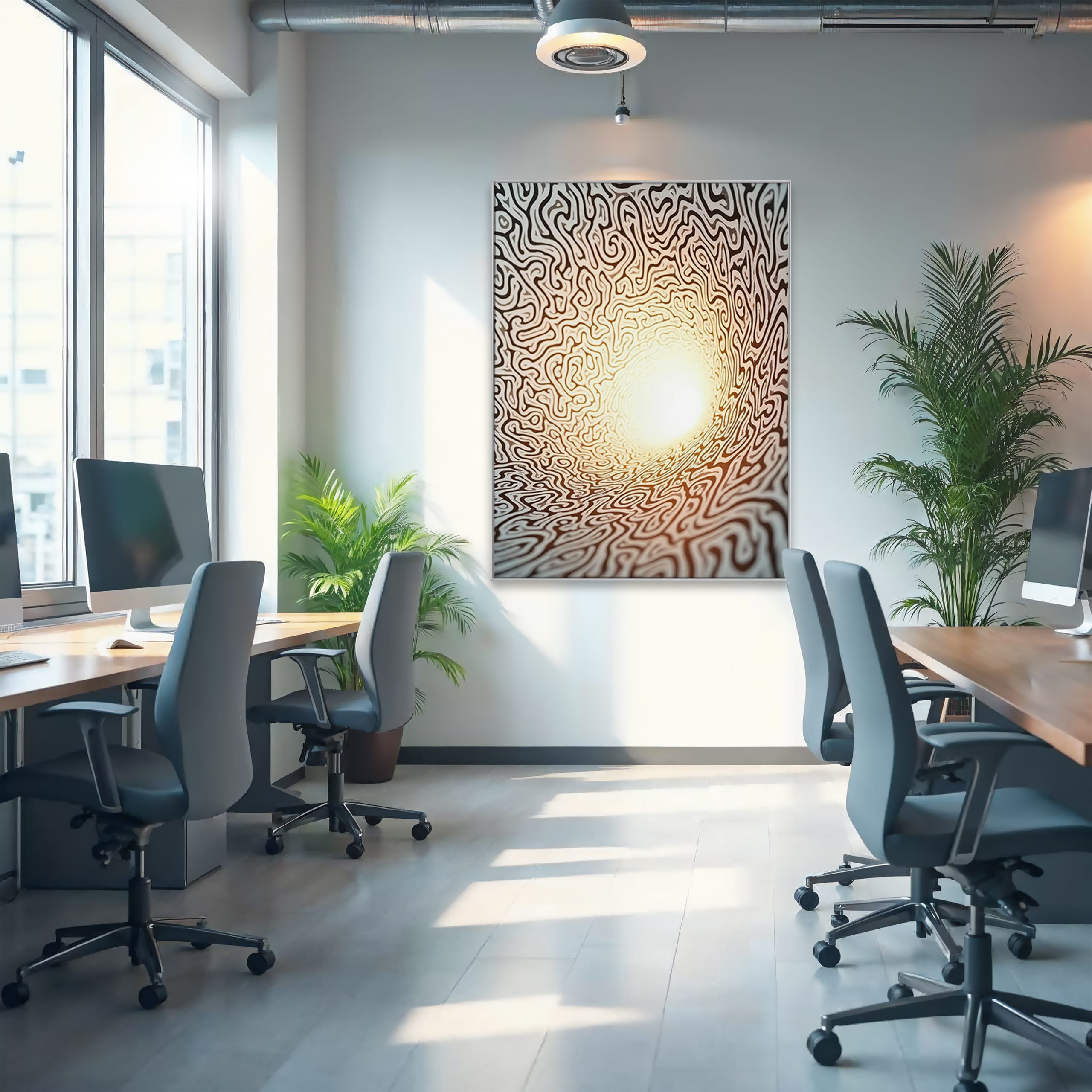 Wandbild Motiv Wellen in Monochrom