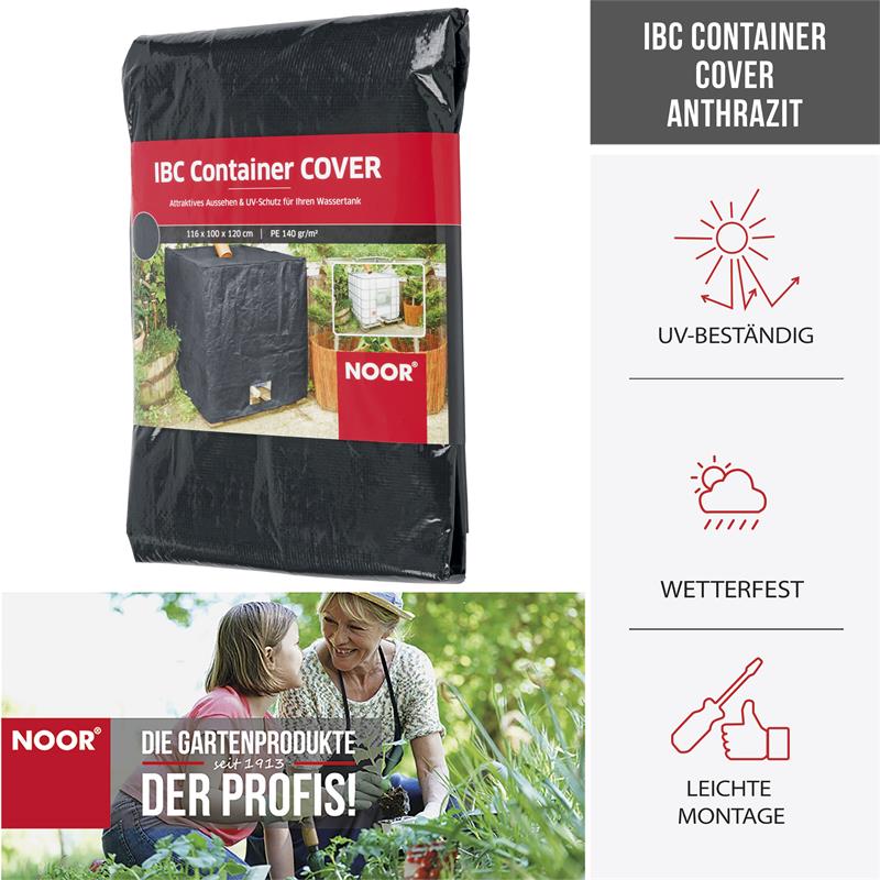 IBC Container Cover Wassertank Abdeckung anthrazit