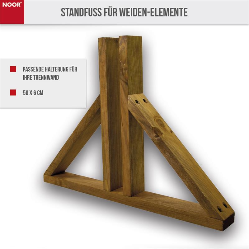 Standfuß für Weidenparavents