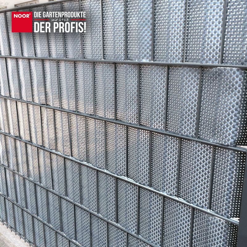 Sichtschutzstreifen 0,19x2,55 m Rattan chrom