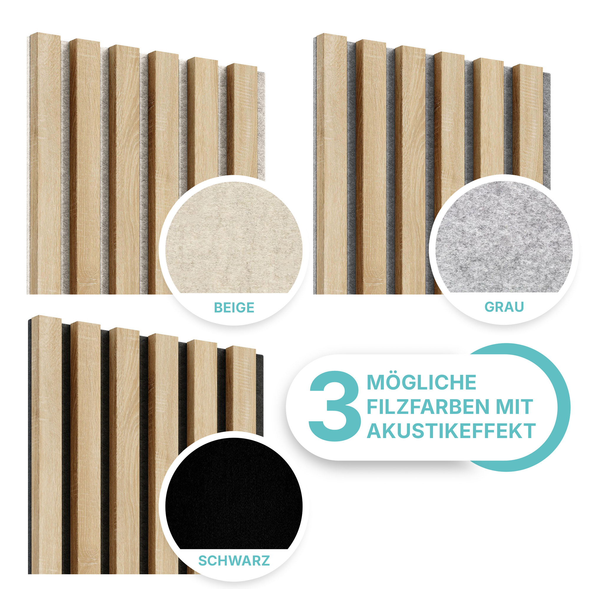 Akustikpaneel in Eiche Sonoma