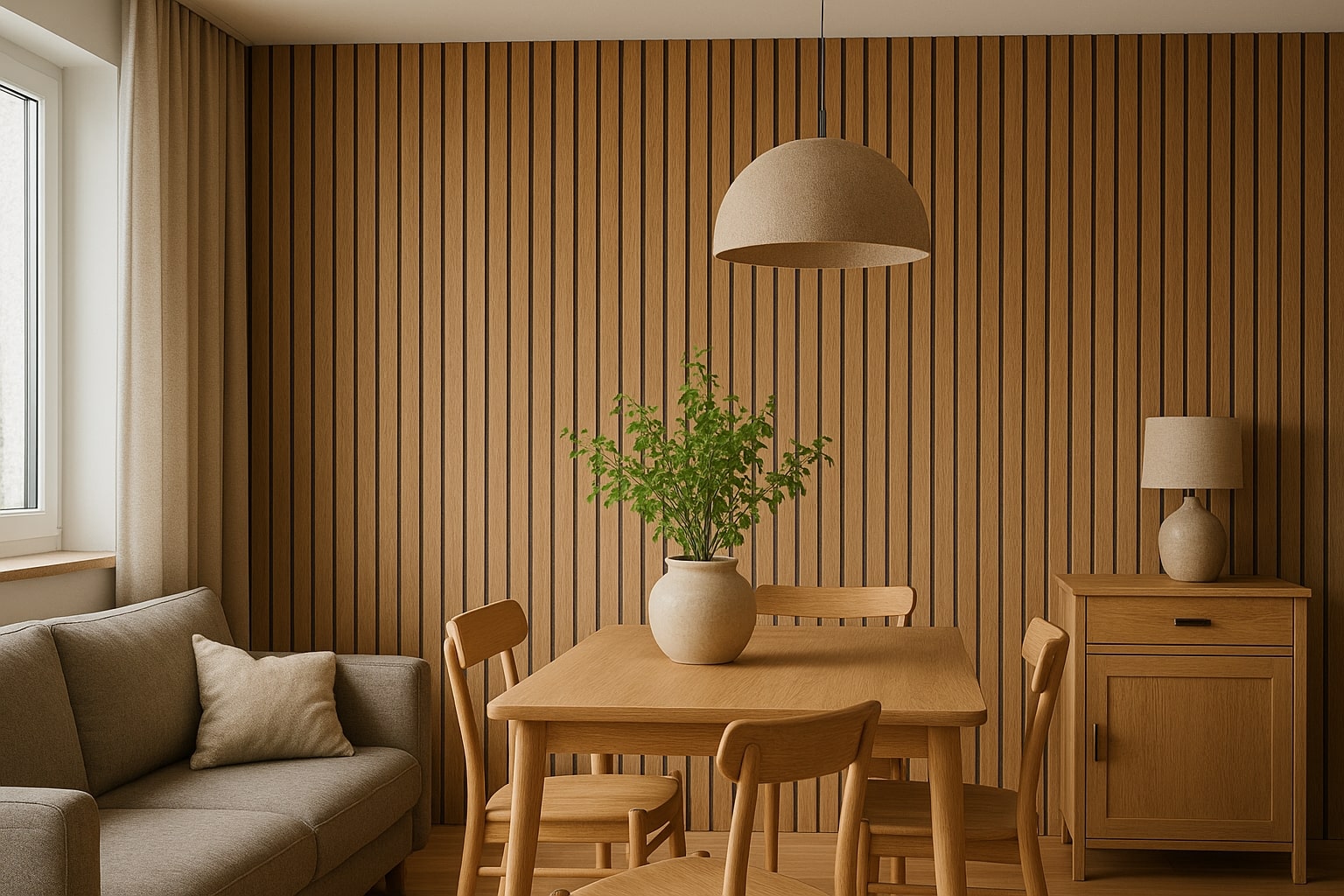 Akustikpaneele in einer Wohnung Akustikpaneele in einer Wohnung