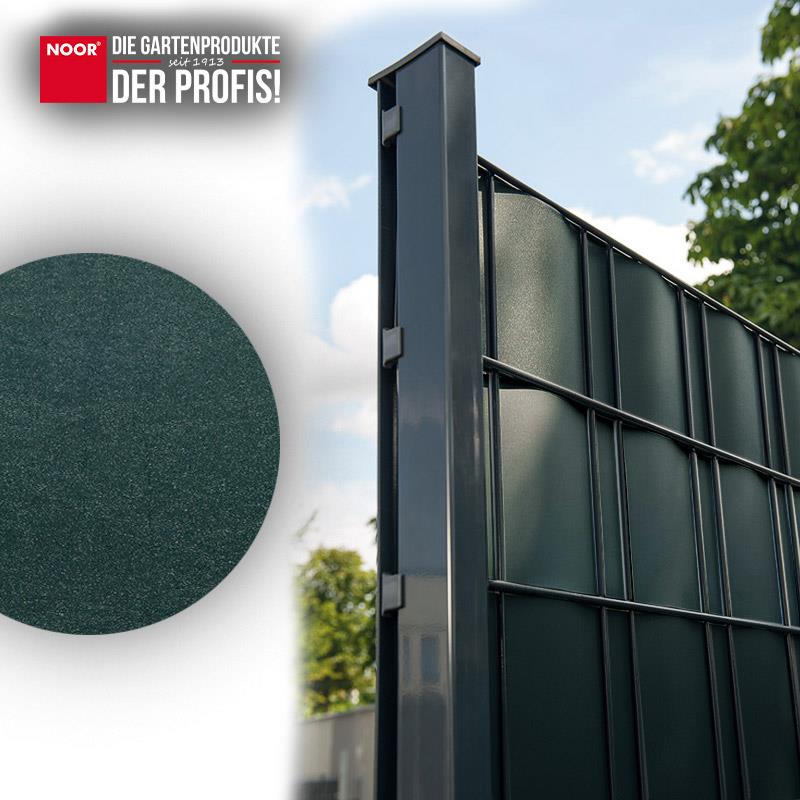 Sichtschutzstreifen PP Zaunblende PRO 0,19x35 mFarbe: grün (RAL 6005)