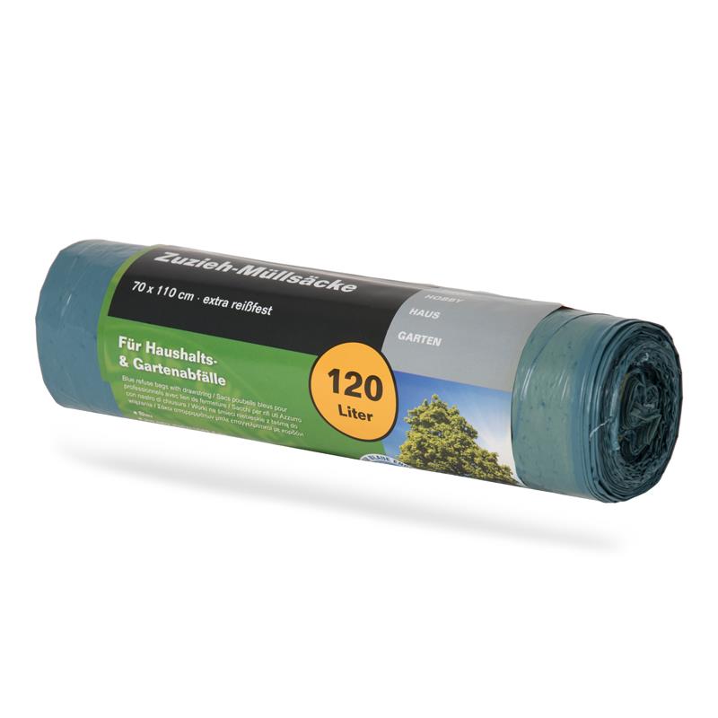 Müllsäcke 120l 10er Rolle (70 x 110 cm) blau 35myGröße: 120l 10 Stück (70x110cm) blau