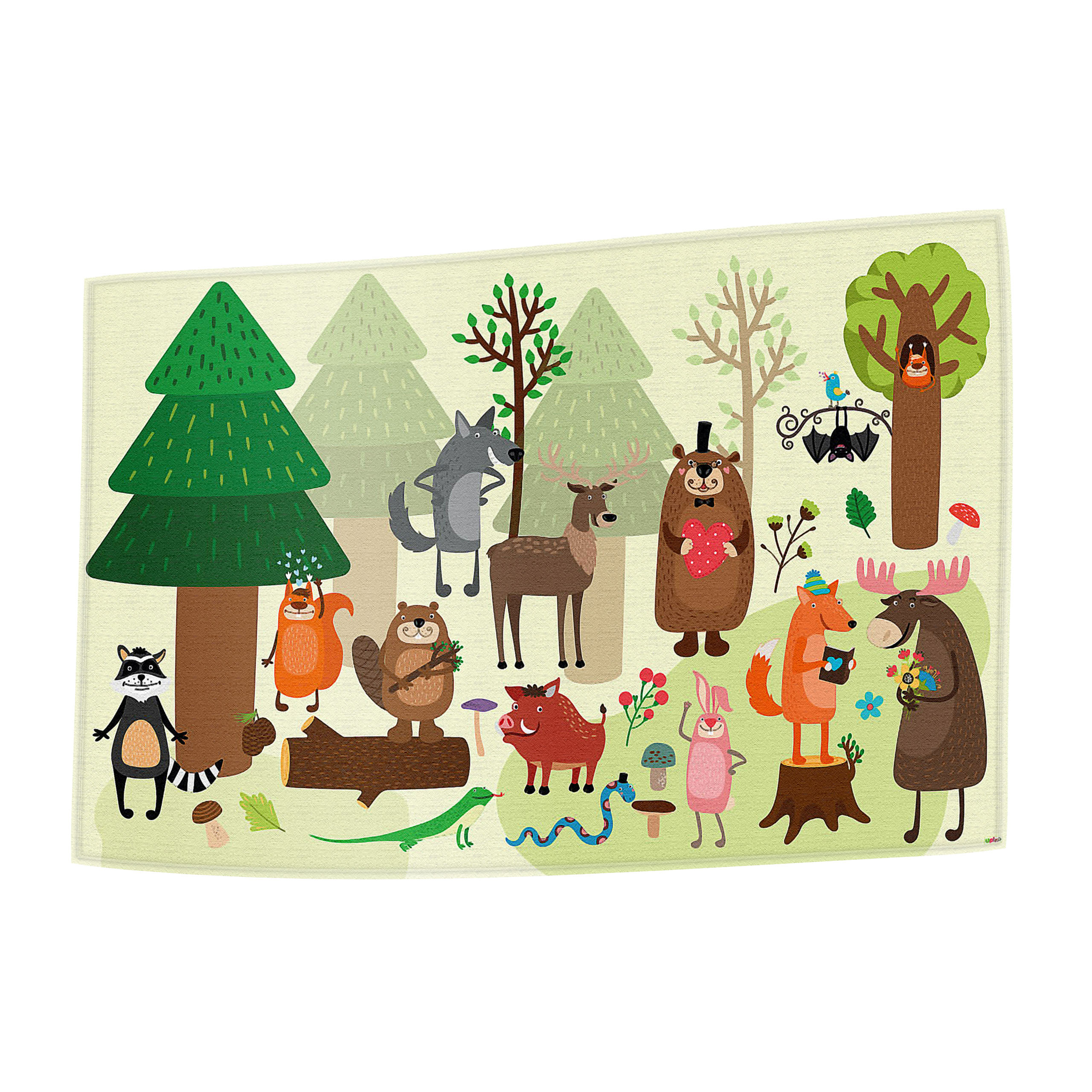 Spielhandtuch Wald Tiere