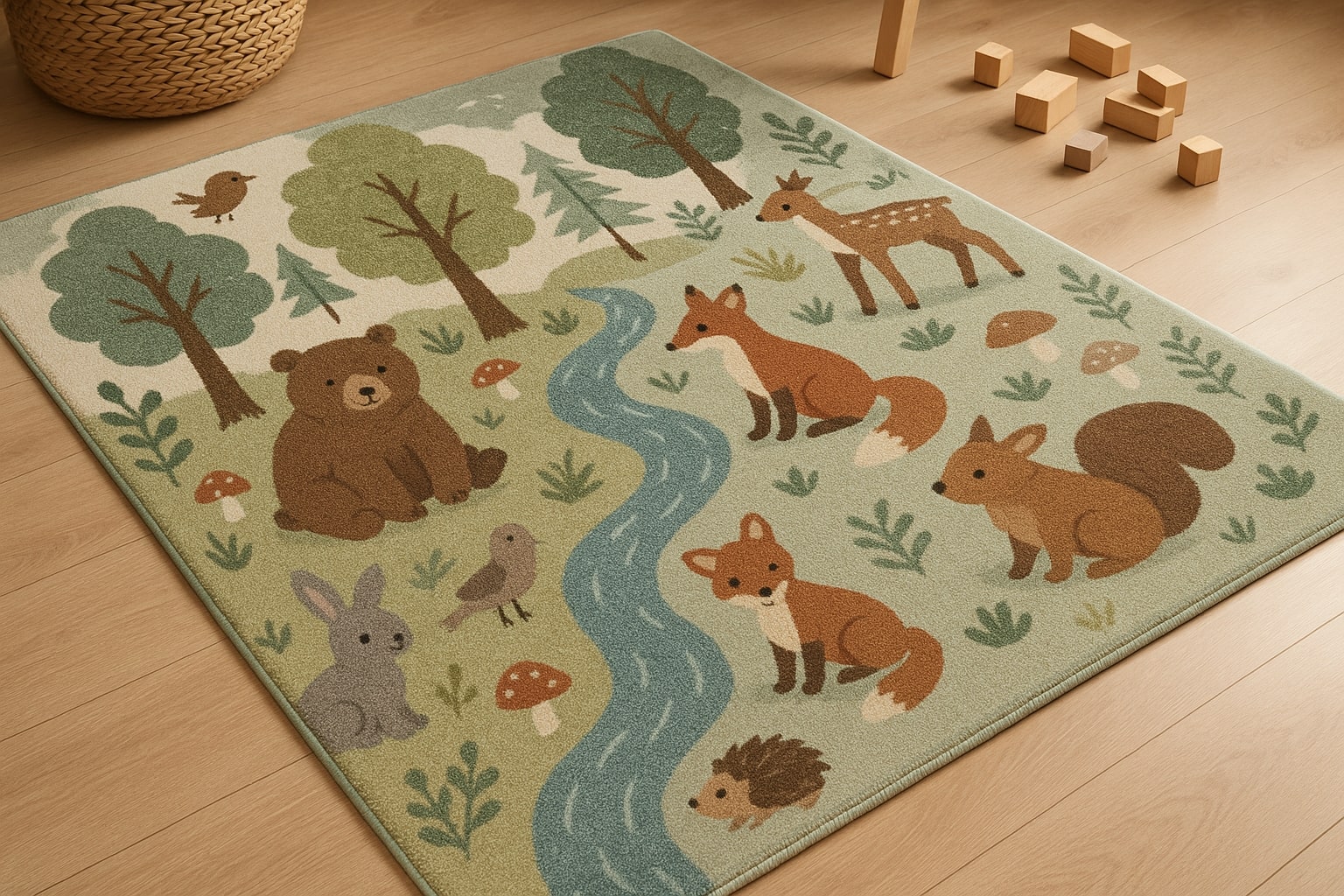Kinderteppich Wald