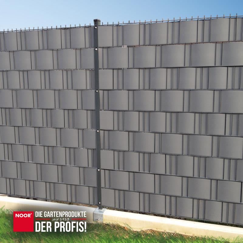 Sichtschutzstreifen PP Zaunblende PRO 0,19x35 mFarbe: hellgrau (RAL 7040)